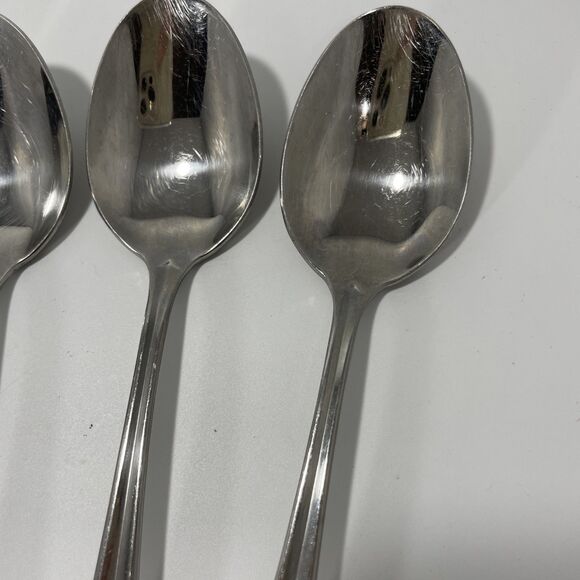 Lot Of 4 Oneida GALA IMPULSE Stainless Oval Spoon 6 3/4” Vintage - Picture 3 of 6